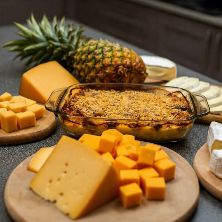 What cheese goes best with pineapple? A pineapple and cheese platter.