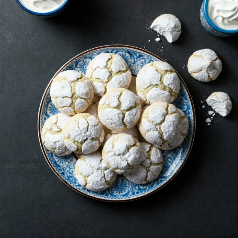 Freshly baked Cool Whip Cookies arranged on a decorative plate