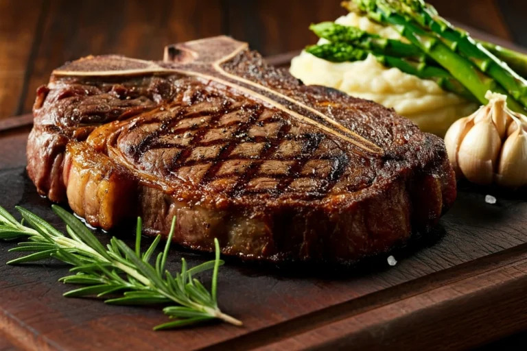 Grilled Porterhouse Steak with Side Dishes