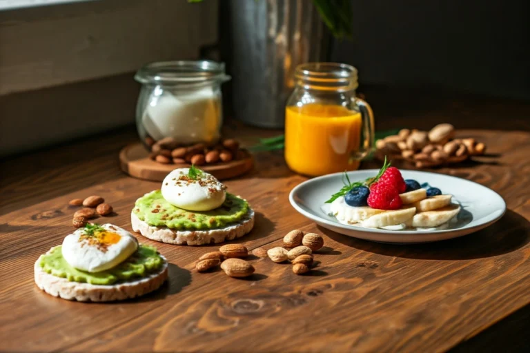 Rice Cakes with Creative Breakfast Toppings