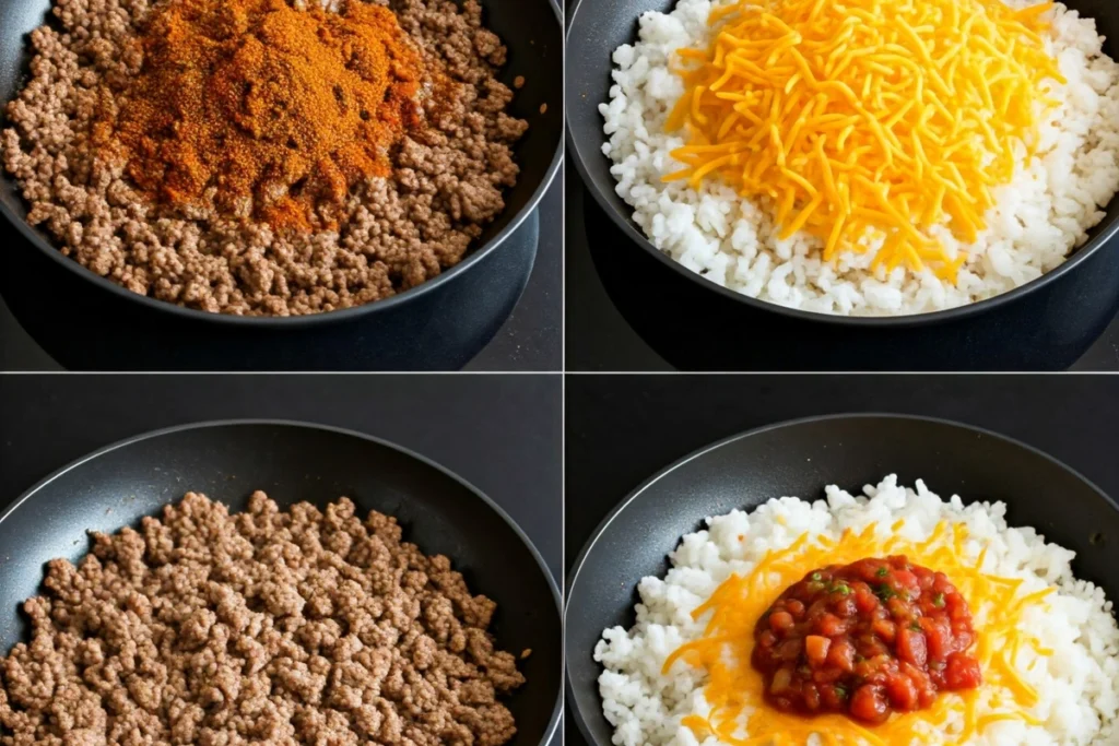 Steps to Cook Taco Rice