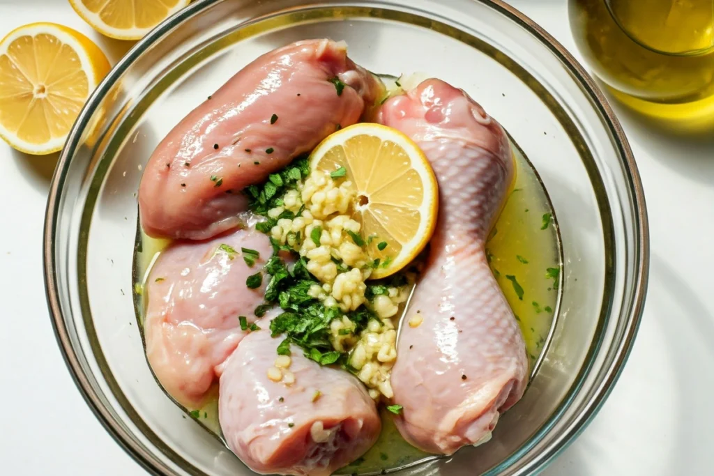 Lemon Garlic Chicken Marinade Preparation