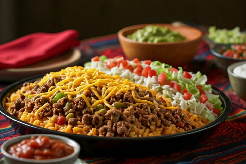 Taco Rice Buffet-Style Serving Platter