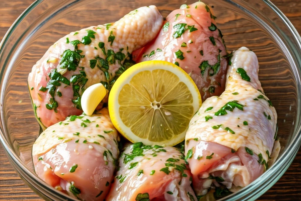 Chicken Marinated with Lemon and Garlic